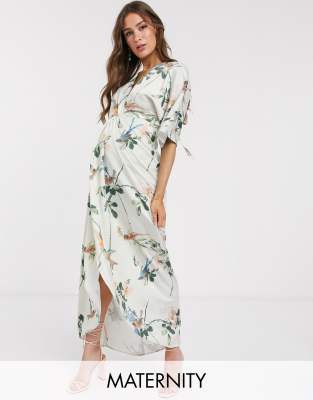 kimono print dress