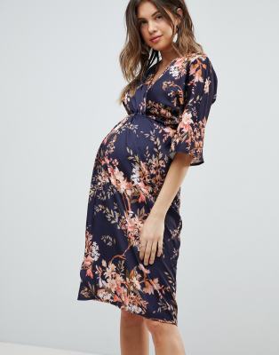 kimono sleeve maternity dress