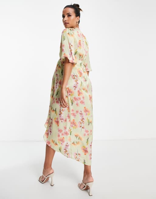 Hope and ivy 2025 knot front maxi dress