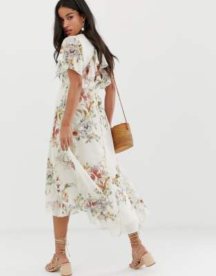 hope and ivy open back midi dress