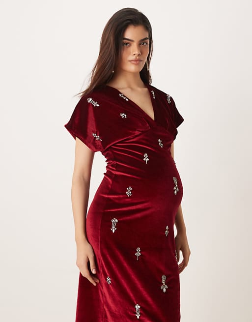 burgundy dress maternity Burgundy Elasticated Belt | Accessories