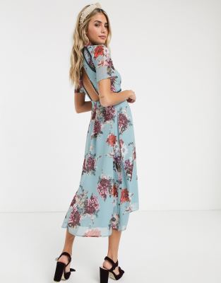 hope and ivy open back midi dress