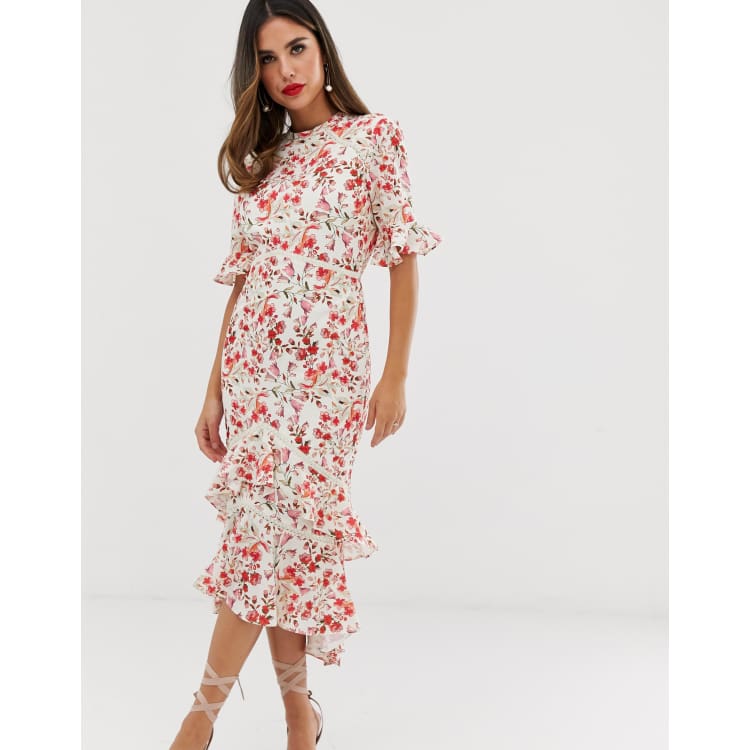 Hope and ivy ruffle hotsell open back skater dress
