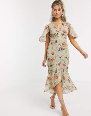 plunge tea dress