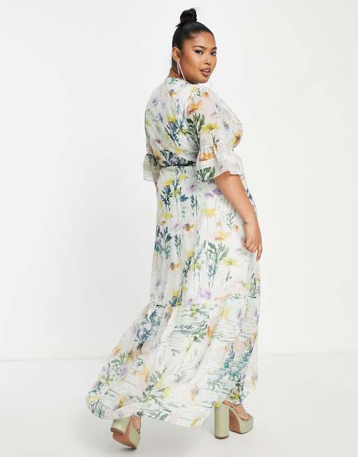 Hope & Ivy Plus – Flora – Kolorowa sukienka maxi w kwiaty, 2 z 4