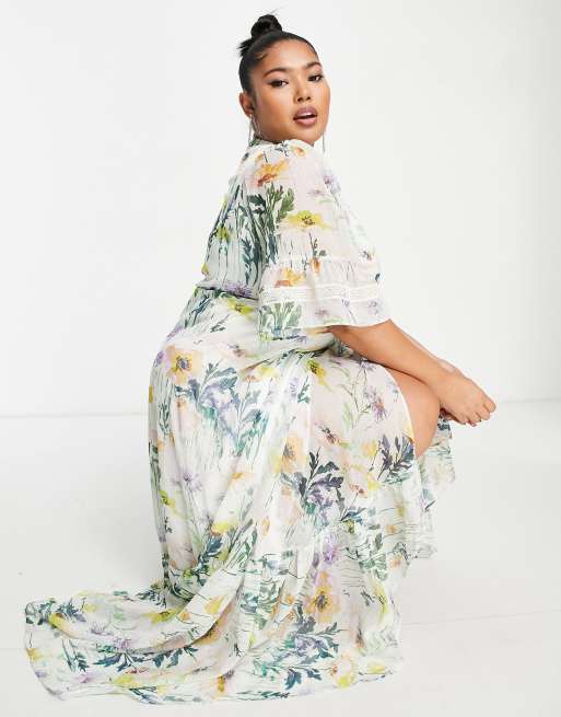 Hope & Ivy Plus – Flora – Kolorowa sukienka maxi w kwiaty, 4 z 4