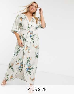floral kimono maxi dress