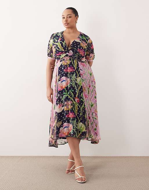 wrap dress for large bust Amazon Essentials Women's Classic Cap Sleeve with V Neck (Available in Plus Size), Black, X-Small : Clothing, Shoes & Jewelry accentuating empire Wrap Dresses that Accentuate Your