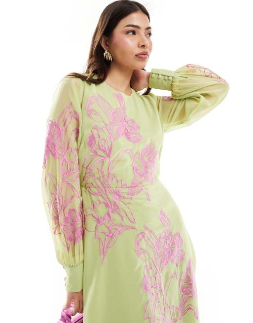 mint and purple dress Hey Kyla Evening dress in mint / green / purple