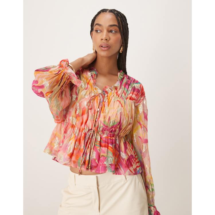 トップス Ruffle Sleeve Balloon Tops 208261585-1-multi?$n_750w$&wid