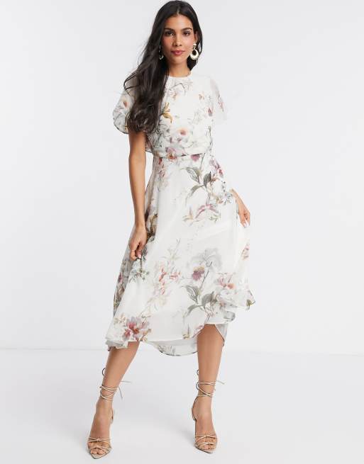 Hope Ivy ruffle open back skater dress