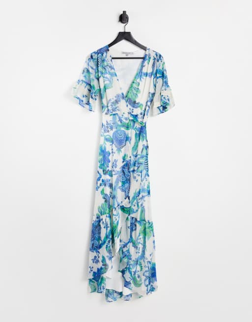 ruffle wrap maxi