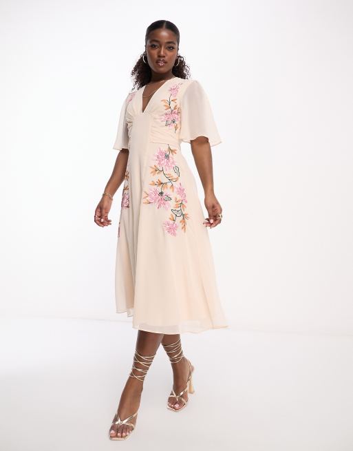 Vestito ricamato fiori online