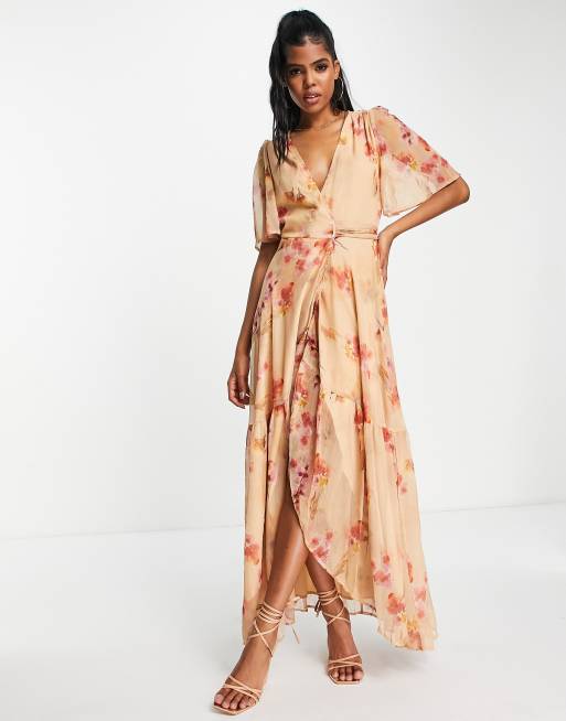 Taupe store maxi dress