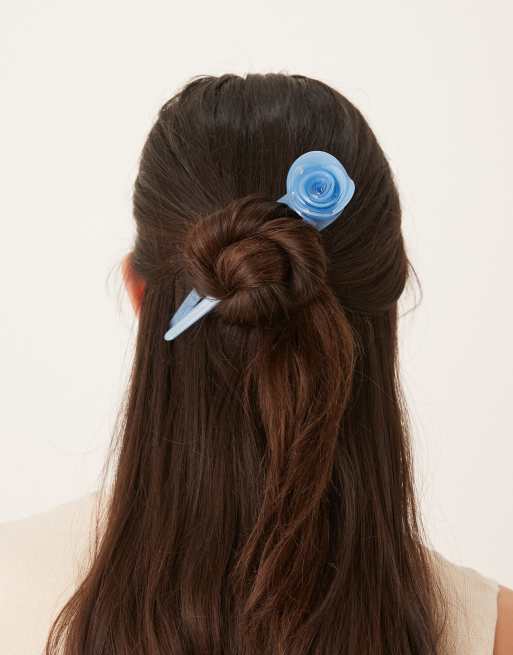 Horquilla para el cabello azul pastel para moños en forma de rosa Rosie de Sui Ava