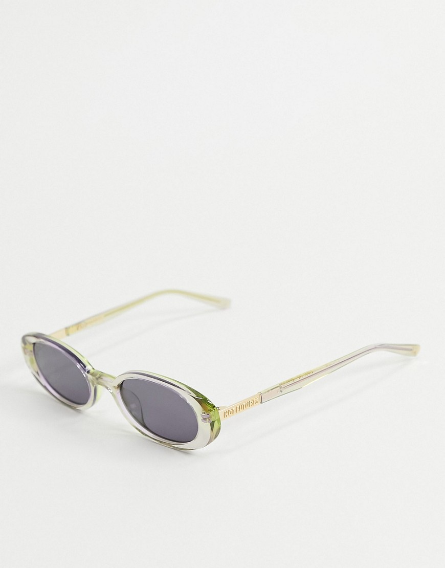 Hot Futures – Gröna och grå, ovala solglasögon i retrostil