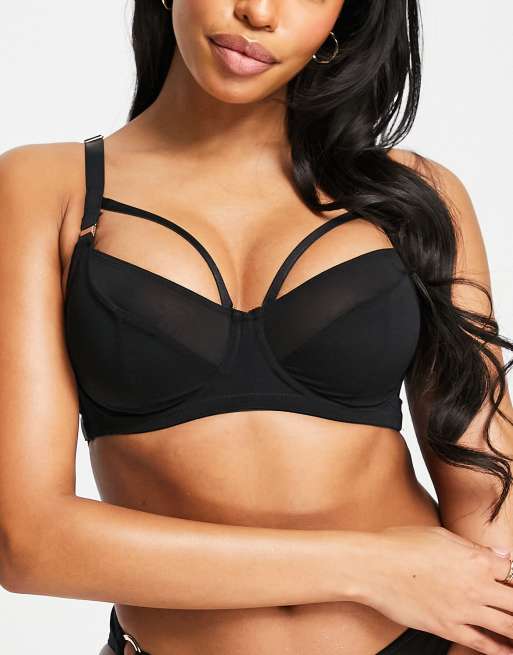 Hot Milk - Nursing Provocateur - Niet-voorgevormde, mesh bh met flexibele beugels en bandjes in zwart