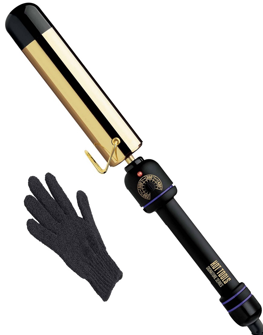 Hot Tools Pro Signature 1-1/2 Inch Gold Flipperless Curling Iron Wand-No color