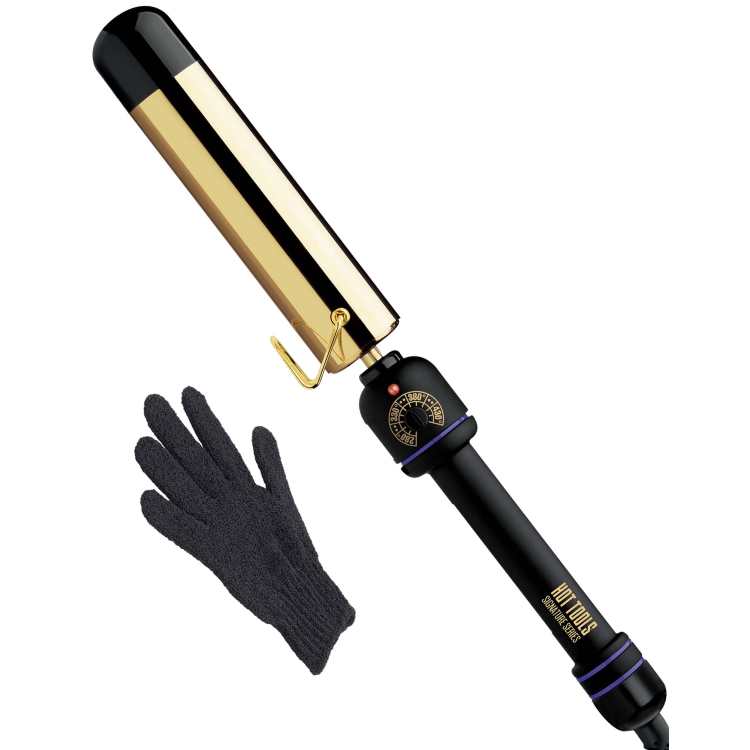 Hot Tools Pro Signature 1 1 2 Inch Gold Flipperless Curling Iron Wand ASOS