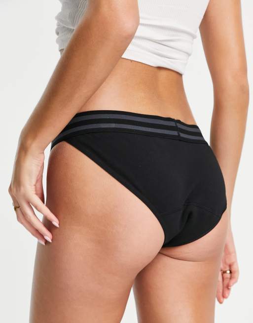 Hotmilk Nursing Elevated cotton leak proof tanga brief in black, 2 of 4