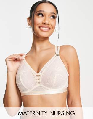 Hotmilk Nursing True Luxe non padded lace wirefree bra in pink