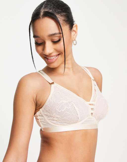 Hotmilk Nursing True Luxe non padded lace wirefree bra in pink, 4 of 4