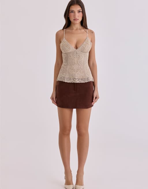 House of CB Adelise mini-jupe moka, 3 de 4