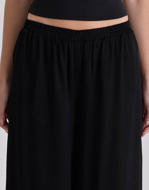 House of CB Alexa pantaloni a gamba larga neri, 2 di 4