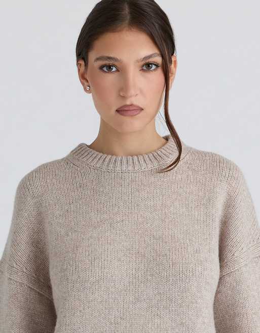 House of CB - Bear - Sweat en maille épaisse - Grège, 4 de 4