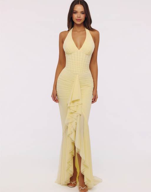 white mermaid wedding dresses Satin Mermaid Wedding Gown with Pleated Bust