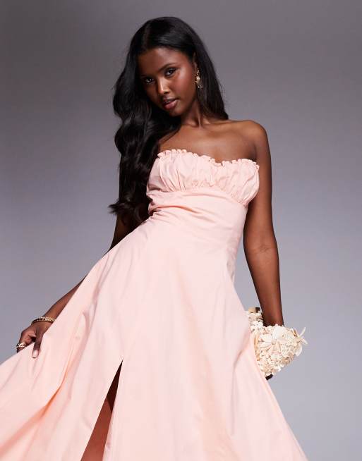 House of CB Clarabelle cotton detachable corset midi sundress in