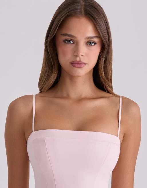 House of CB - Dolly - Robe d'été courte évasée en coton - Rose, 4 de 4