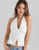 House of CB Kikki stretch cotton corset top in white | ASOS