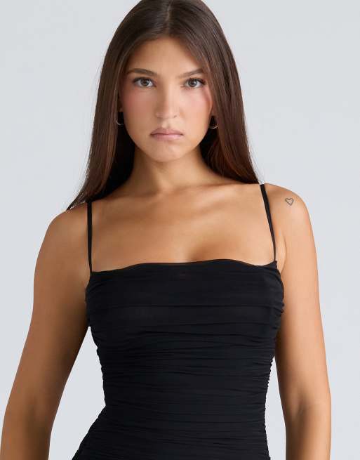 house of cb ella dress black House Of CB Lady Strapless Midi Dress Black main image 1