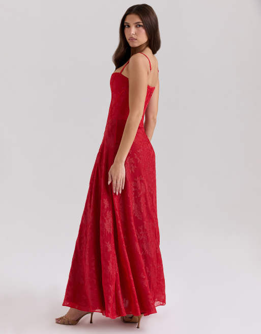 House of CB Esme maxi dress in red | ASOS