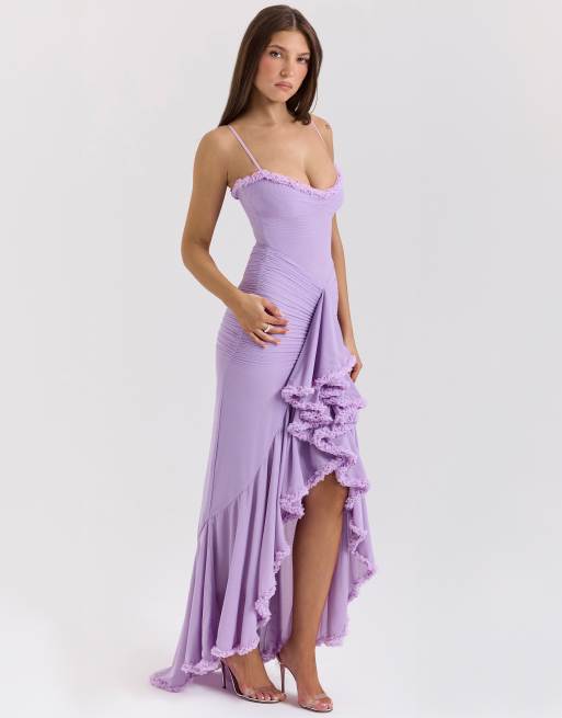 House of CB Gabbi ruffled front gown in orchid, 4 of 4