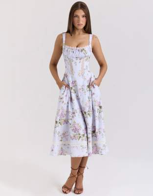 House of CB Kim midi sundress in lilac floral - view 1