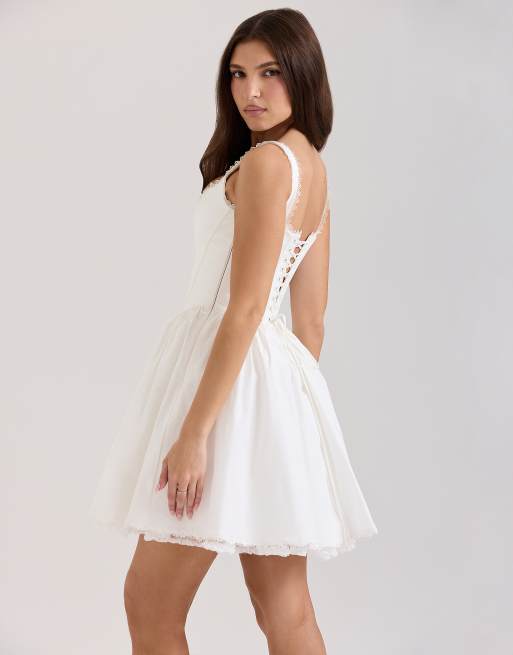 House of CB Letitia cotton mini dress in white, 4 of 4