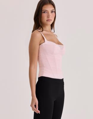 House of CB - Lini - Top corset en tulle - Rose