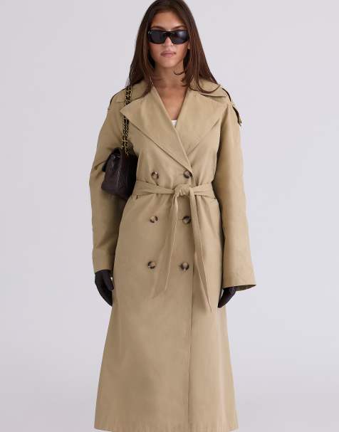 House of CB Marais belted full trench coat in camel - view 1
