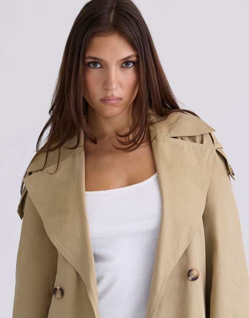 House of CB Marais camel belted full trench coat in camel, 3 of 4