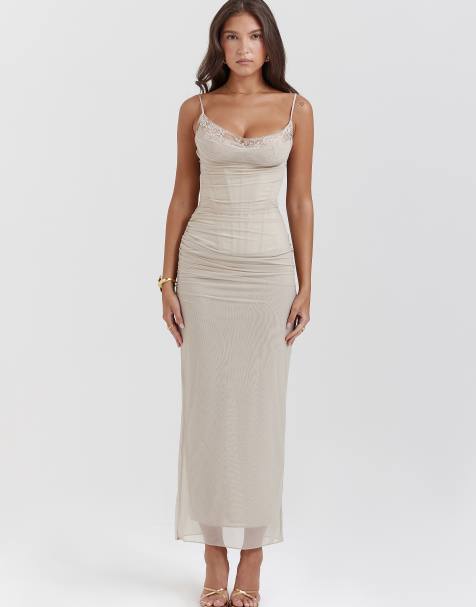 House of CB Nalini maxi dress in sand - view 1