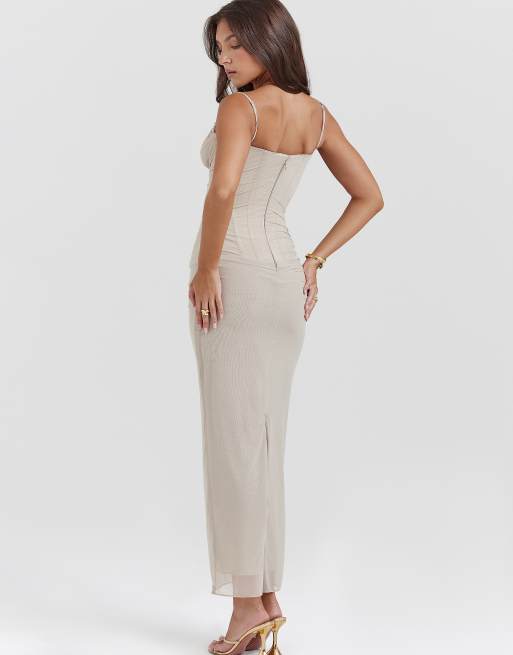 House of CB Nalini maxi dress in sand, 2 of 3