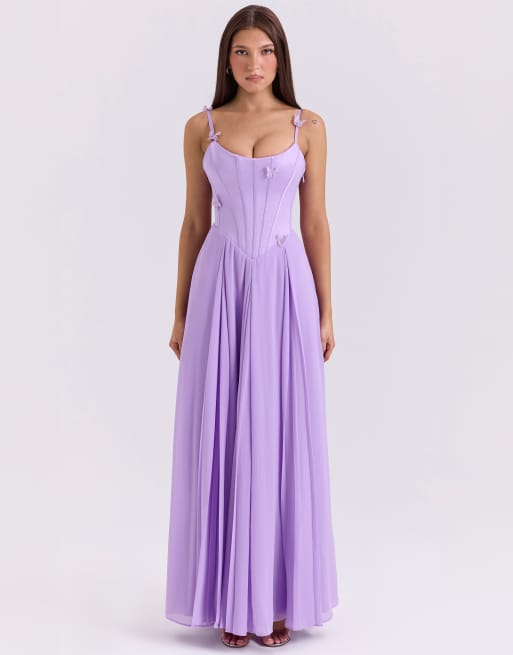 House of CB Pascha corset maxi dress in orchid