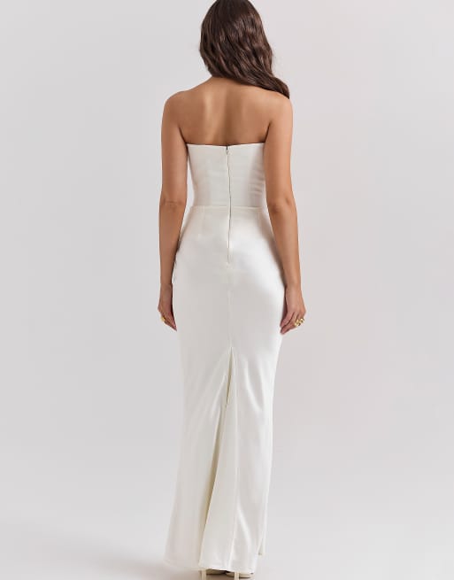 House of CB Persephone strapless corset dress in ivory, 4 of 4