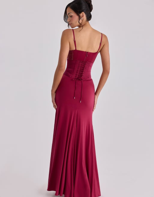 princess polly baby blue dress House of CB Lady Dress in Burgundy