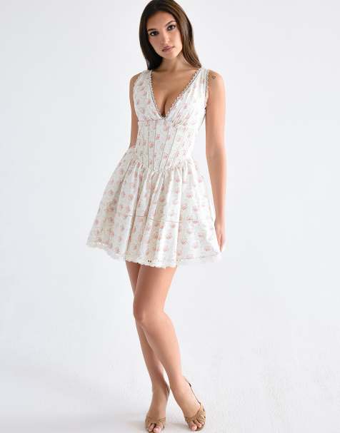 House of CB Salma mini dress in rose print - view 1