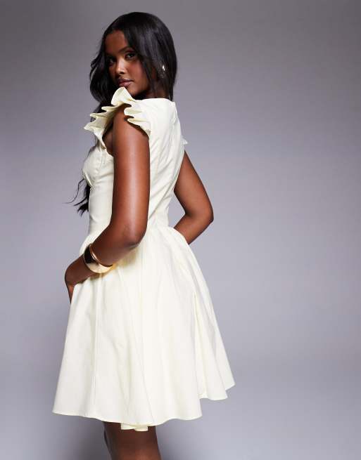 sachin and babi light blue dress House of CB Sisi embroidered mini dress in white main image 1