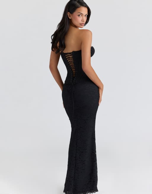 wedding dress lace up corset Exquisite Satin Strapless Wedding Gown with Luxury Lace-Up Corset and Embroidered Train Plus Size Size 22W main image 1