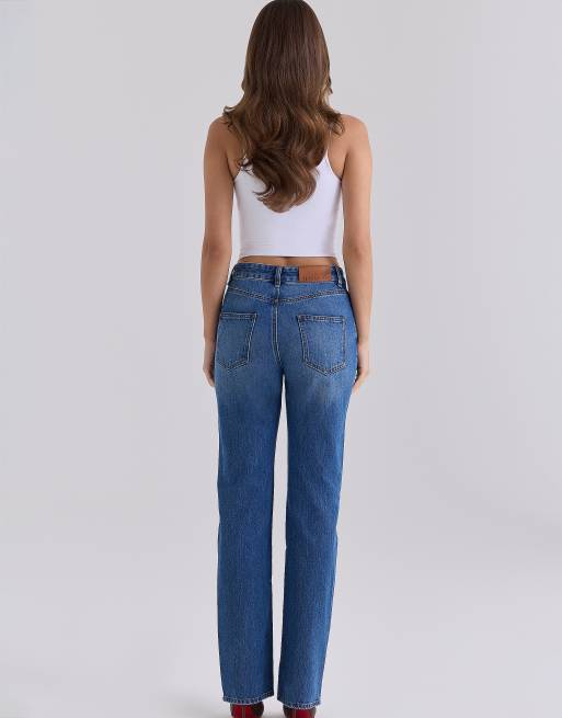 House of CB The classic medium wash mid-rise slim bootcut jeans in medium wash, 2 of 4